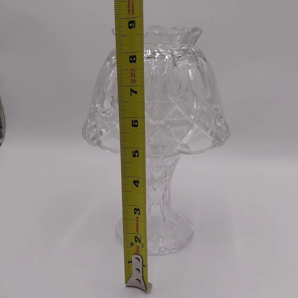 Vtg Crystal Fairy Lamp Candle Holder Clear Fifth Avenue? No Markings Whimsical